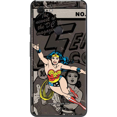 DC Comics Wonder Woman Vintage pose pattern Google Pixel 3 XL Skin